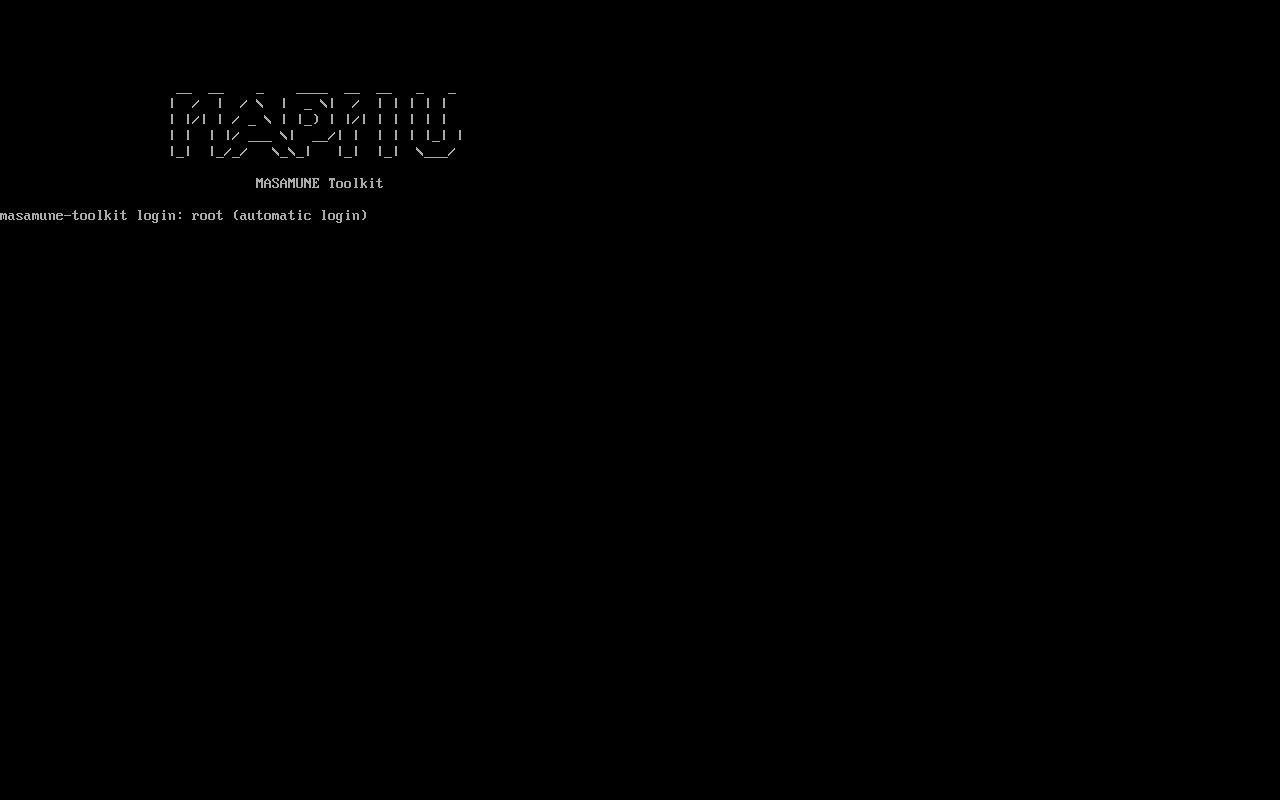 MASAMUNE login screen